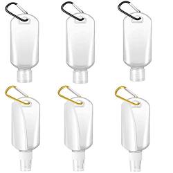 Empty Keychain Bottles, Portable Travel Plastic Bottles, Leakproof Refillable Containers, 50ml/1.6oz with 3 Spray Heads&3 Flip Cap Squeeze Heads