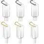 Empty Keychain Bottles, Portable Travel Plastic Bottles, Leakproof Refillable Containers, 50ml/1.6oz with 3 Spray Heads&3 Flip Cap Squeeze Heads