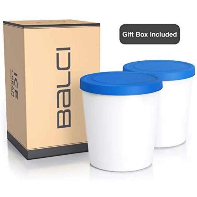 BALCI - Premium Ice Cream Containers (2 PACK - 1 Quart Each