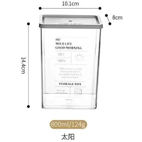 storage jar Grain container Food container Storage Box，Transparent plastic sealed cans household refrigerator kitchen food storage box storage storage box, sun