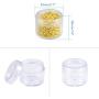 FidgetKute 16~20 Pack Clear Plastic Bead Storage Container Jars with Round Screw-Top Lids 20Pack/30ml
