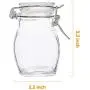 Glasgläser für Gewürze, Flrolove 30er Set 100 ml Oval, mit Dichtung und abgedichteten, schwingenden Deckeln, kleine Glasbehälter mit luftdichten Verschlüssen für Zuhause, Partygeschenke
