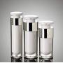 2PCS Empty Acrylic High-grade Refillable Airless Vacuum Pump Bottle Jars Container Vial For Make-up Cosmetic Foundation Cream Lotion Oil Serums(50ml/1.7oz)