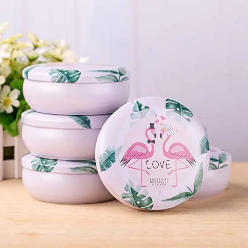 Boîte d'Emballage Ronde en Tôle Peinte pour Cadeaux, Idéale pour la Fête des Enfants, Contenants de Sucre/Bonbons, Boîtes Rondes en Tôle, Rangement en Tôle
