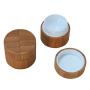3PCS 5ML/5g/0.17oz Empty Refillable Eco Bamboo Cover PP Inner Cream Jars Cosmetic Containers Holders Bottles Vials Sample Storage With Screw Cap for Cosmetic Lip Balm Creams ointment Eye Shadow