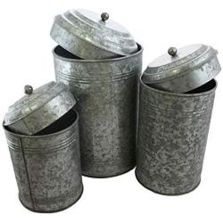 Well Pack Box Galvanized Canister Farmhouse Rustic Collection For Kitchen