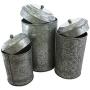 Well Pack Box Galvanized Canister Farmhouse Rustic Collection For Kitchen
