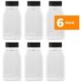 GROSSE 16OZ KLARER PLASTIK-KRÄUTERBEHÄLTER-GLASFUSSVERSCHLUSS ZUM GIESEN ODER SIERER-VERWENDET ZUR LAGERUNG VON KRÄUTERN, EXPORTEN UND IST ZUR WEITERVERWENDUNG (6, schwarze Caps)