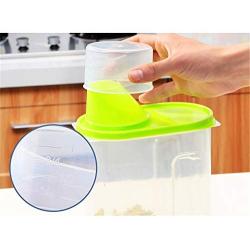 Kitchen Food Storage Jar Airtight Food Storage Kitchen Glass Jar Moisture-Proof Home Multi-Purpose Jam Bottle Cruet Storage Tank Plastic, Green 2.5L