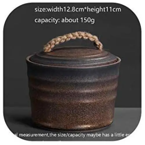 Old Type Tea Storage Jar Ceramic Coarse Pottery Cylinder Seal Box With Lid,B Old Type Tea Storage Jar Ceramic Coarse Pottery Cylinder Seal Box With Lid,B