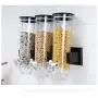 YJYdada Trockenlebens-Snacks-Getreidebehälter Kunststoff-Dispenser (Schwarz)