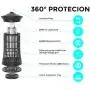 Piégeuse d'insectes électrique 2021, 4200V Puissance Élevée, Appareil Anti-Moustiques, Piège à Insectes pour Intérieur et Extérieur, Piège à Moustiques avec Ampoule 20W pour Jardin, Terrasse, Chambre, Cuisine, Bureau