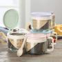 Grey990 2 in 1 Glass Seasoning Spice Sugar Jar Condiment Storage Box Kitchen Container Tool Random Color Random Color
