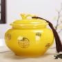 ETERLY Creative Ceramic Tea canisters,Moisture-Proof Tea Caddy Coffee Sealed Storage Jars Sugar Bowl for Home Gifts-A 15x12cm(6x5inch) (Color : A, Size : 15x12cm)