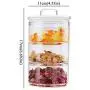 Glas Lebensmittelbehälter mit Verschluss - Neue 1200ml 3-Schicht Mason Borosilikat Glasbehälter Set für Gewürze, Trockenfrüchte, Salatschüssel, Boxen