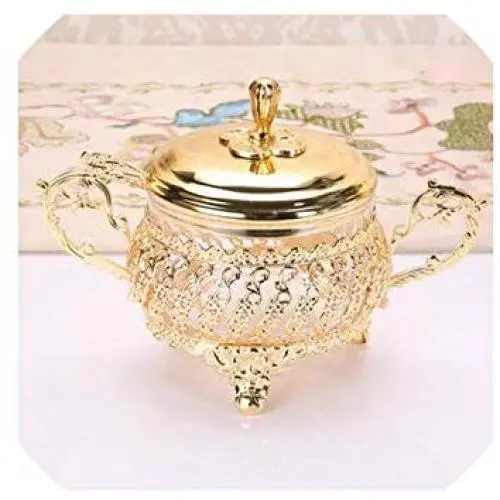 luxury gold tea coffee sugar storage jars mini bottle glass candy jar stash jar for kitchen canisters TG002,gold