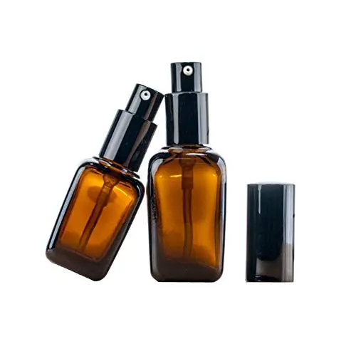 2PCS 50ML/1.69OZ Spül- und Shampooflaschen mit Amber-Glas-Pumpenflaschen, wiederbefüllbar, Kürbisform, Kosmetikcreme-Behälter, Makeup-Vials, Probenbehälter.