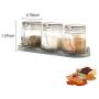 CSPFAIRY Kitchen Creative Transparent Spice Jars Multifunction Seasoning Box for Pepper Spice Salt 4pcs/Set