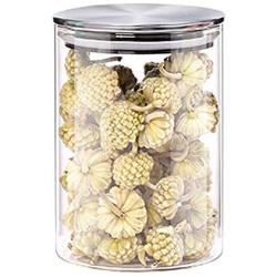 Vaorwne Food Storage Glass Jar No Lead Kitchen Storage Bottles Sealed Cans With Cover Large Capacity Candy Glass Jars Tea Box 500Ml