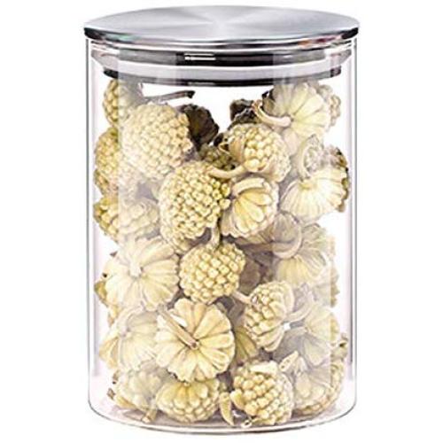 Xigeapg Food Storage Glass Jar No Lead Kitchen Storage Bottles Sealed Cans With Cover Large Capacity Candy Glass Jars Tea Box 500Ml