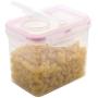 RGANT Plastic Large Food Containers with Seal Lids Storage Boxes Cans for Grains Noddles Snack, 1.1L (Pink)