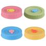 4Pcs Assorted Color Mason Jar Lids Cover Drinking Bottle Lid with Plum Plug Straw Holes Rust Resistant 7cm Diameter Canning Caps