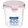 zbtrade Plastic Canister Clear Kitchen Storage Jar Bottle with Clip Top for Snack Tea Coffee 800ml