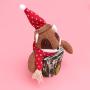 Amosfun Christmas Candy Jar Sugar Container Food Storage Bottle Squirrel Candy Jar for Christmas Ornament Holiday Party Xmas Gift