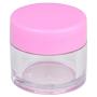 Beauticom High-Graded Quality 7 Grams/7 ML (Quantity: 12 Packs) Thick Wall Crystal Clear Plastic LEAK-PROOF Jars Container with PINK Lids for Cosmetic, Lip Balm, Lip Gloss, Creams, Lotions, Liquids