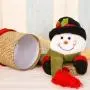 Amosfun Weihnachts-Cookie-Box-Behälter mit Plüschpuppen, Süßigkeitenbehälter, Weihnachts-Kekse-Dose für Weihnachts- und Neujahrsfeier Geschenke (Schneemann)