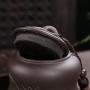 HOUSIYU Candy Jar Purple Sand Ceramic Tea Jar Sealed Can with Lid Embossed Candy Self-Service Jar for Home and Kitchen Storage, 400ML
