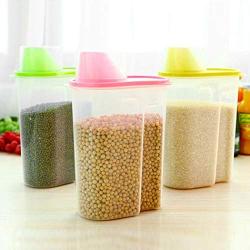 Tinffy Transparent Plastic Sealed Fresh-keeping Food Storage Container Storage Jar 1pcs(S)