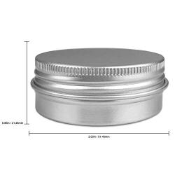 6 Pieces 30G/30ML Aluminum Silver Tin Container Jars with Screw Top Lid