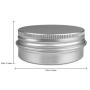 6 Pieces 30G/30ML Aluminum Silver Tin Container Jars with Screw Top Lid