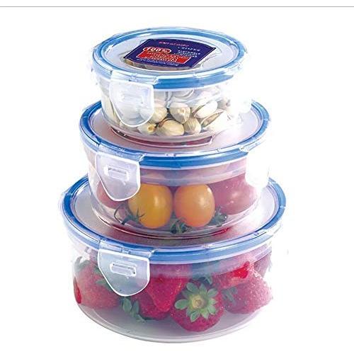 Tree House Food Storage canisters, Plastic Crisper Box Storage jar with lid Versatile Clear cans-B
