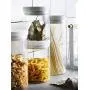 Bouteille de Rangement en Verre Transparente avec Joint pour Milieu Sec, Idéale pour le Lait en Poudre, les Céréales, les Aliments, Réceptacle de 1000ml. Bouteille de Rangement en Verre Transparente avec Joint pour Milieu Sec, Idéale pour le Lait en Poudre, les Céréales, les Aliments, Réceptacle de 1000ml.