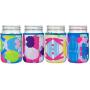 JarJackets Neoprene Mason Jar Protector Sleeve - Fits 32oz (1 quart) Jars (4, Multicolor)