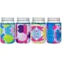 JarJackets Neoprenenichtglasbehältermanschette - Kompatibel mit 32 oz (1 qt) Gläsern (4, Mehrfarben)