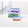 Boîtes de Rangement Alimentaire Tefal Master Seal Fresh, Rectangulaires, Transparents/Bleues, 0,25 Litre Boîtes de Rangement Alimentaire Tefal Master Seal Fresh, Rectangulaires, Transparents/Bleues, 0,25 Litre