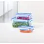 Tefal Master Seal Fresh Square Food Storage, Clear/Blue, 0.25 Litre