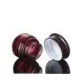 2er Set 50ml/1,7oz Rotwein Glasbehälter mit Schwarzdeckel und Innenfolie, Premium Reiseflaschen für Creme, Ätherische Öle, Lotion