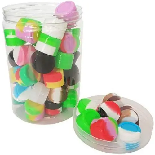 SZBS Silicone Containers 50pcs/can 2ml Mini Container Box For Dab Oil Honey Nonstick Concentrate Wax Storage Jars (1) SZBS Silicone Containers 50pcs/can 2ml Mini Container Box For Dab Oil Honey Nonstick Concentrate Wax Storage Jars (1)
