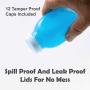 8 oz Small Plastic Milk Drink Juice Water Kids Lunch Bottles with White Caps 12Pk