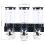 Kitchen Sealed Cereal Dry Food Storage Cans Boxes Household Snacks Melon Seeds Nuts Candy Dispenser (Color : Double cup black)