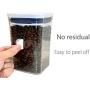 Removable Write-On Food Labels, Waterproof Kitchen Labels for POP Food Storage Containers and Home Organization, Pack of 64