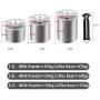 Food Container Stainless Steel Transparent Lid Kitchen Storage Bottles Jars For Coffee Large Capacity Canister,Stainless Steel