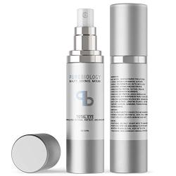 Pure Biology Total Eye Cream with Hyaluronic Acid, Baobab Oil & Anti Aging Complexes to Reduce Dark Circles, Puffiness, Under Eye Bags, Wrinkles & Fine Lines for Men & Women