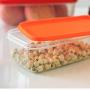 uirend Rectangular Crisper Boxes - 7PCS Storage Jars Rainbow Plastic Tubs Microwave Freezer Box Ideal for Lunches and Meal Prep