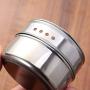 TOPBATHY 10 Pcs Magnetic Spice Tins,pice Storage Tins,Condiment Jar Set,Lid with Sift (Brightness)