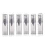 ericotry 6 pcs Empty Clear Plastic Airless Vacuum Pump Bottle Portable Refillable Press Bottle Jar Pot Vial Container for Storage Cosmetic Cream Lotion Sample Packing Toiletries Liquid (5ml)
